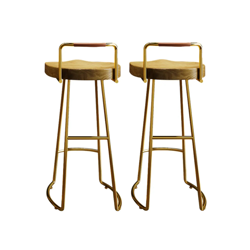 Modern Nordic Solid Wood Bar Stool Set of 2
