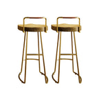 Modern Nordic Solid Wood Bar Stool Set of 2