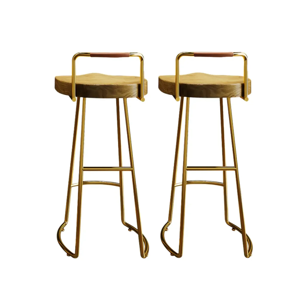 Modern Nordic Solid Wood Bar Stool Set of 2
