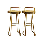 Modern Nordic Solid Wood Bar Stool Set of 2