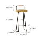 Modern Nordic Solid Wood Bar Stool Set of 2