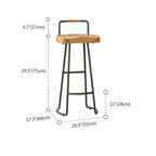 Modern Nordic Solid Wood Bar Stool Set of 2