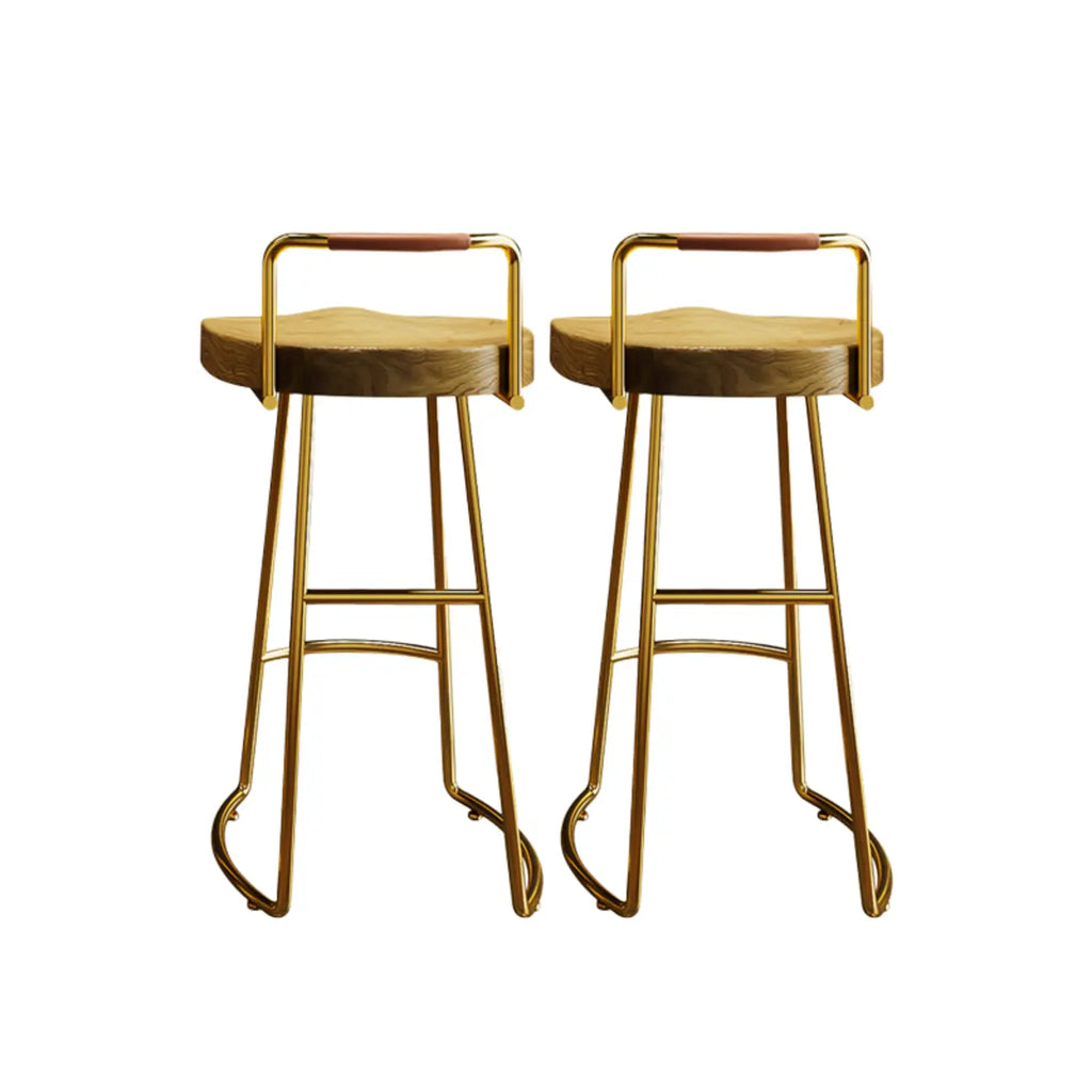 Modern Nordic Solid Wood Bar Stool Set of 2