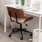 Black Adjustable Leather Swivel Ergonomic Office Chair