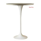 Round Glam Brown Gold Metal Tulip Base Bar Tables