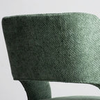 Modern Green Cotton Linen Upholstered Dining Chair
