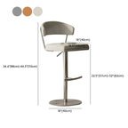 Modern Upholstered Leather Swivel Bar Stools with Adjustable Height