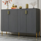 Contemporary Blue Wooden Shoe Storage Cabinet