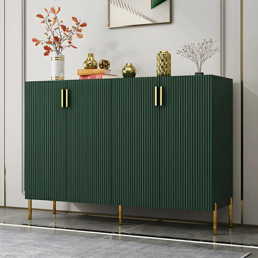 Contemporary Blue Wooden Shoe Storage Cabinet