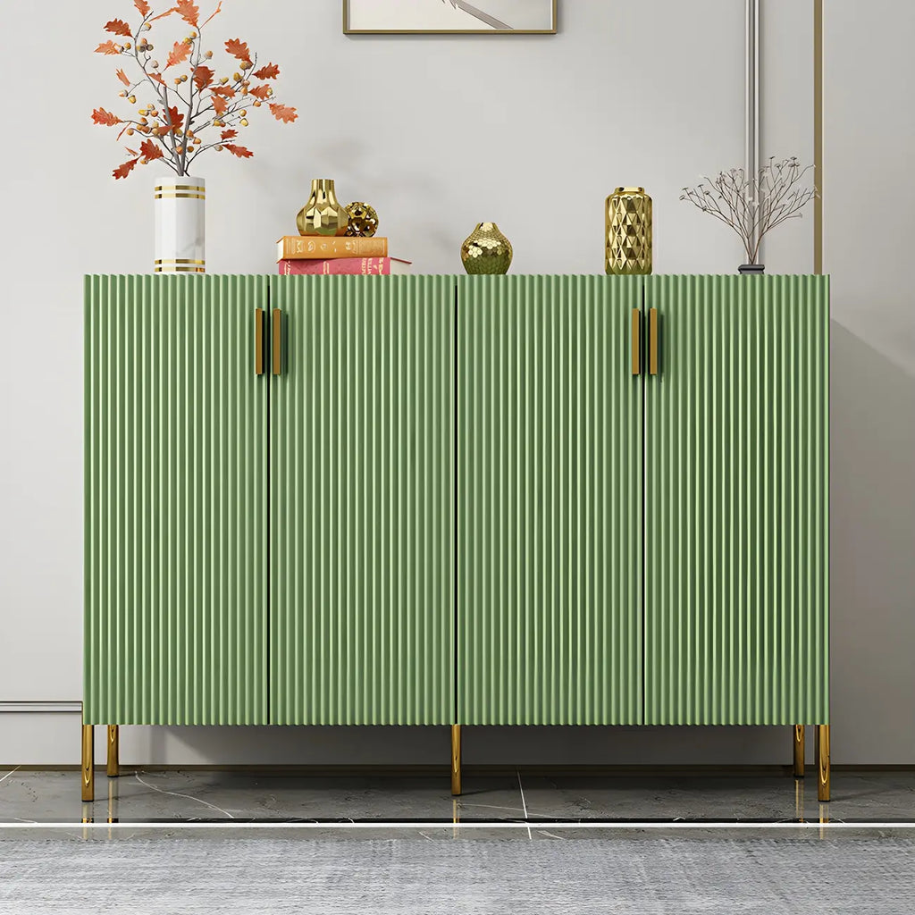 Contemporary Blue Wooden Shoe Storage Cabinet