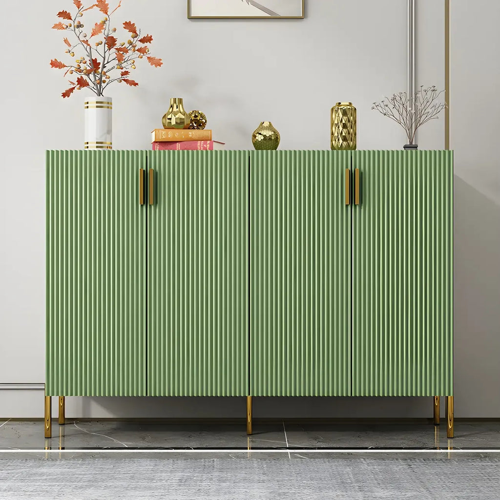 Contemporary Blue Wooden Shoe Storage Cabinet