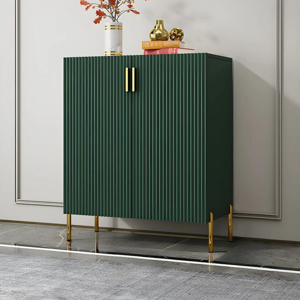 Contemporary Blue Wooden Shoe Storage Cabinet