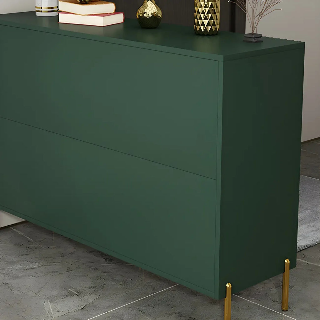 Contemporary Blue Wooden Shoe Storage Cabinet