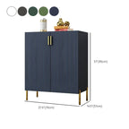 Contemporary Blue Wooden Shoe Storage Cabinet