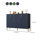 Contemporary Blue Wooden Shoe Storage Cabinet