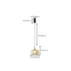 Modern Metal Glass Adjustable Pendant Light for Kitchen