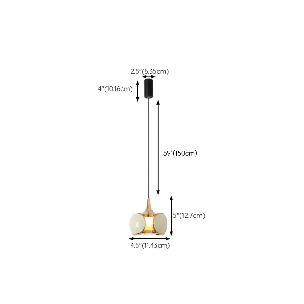 Modern Metal Glass Adjustable Pendant Light for Kitchen