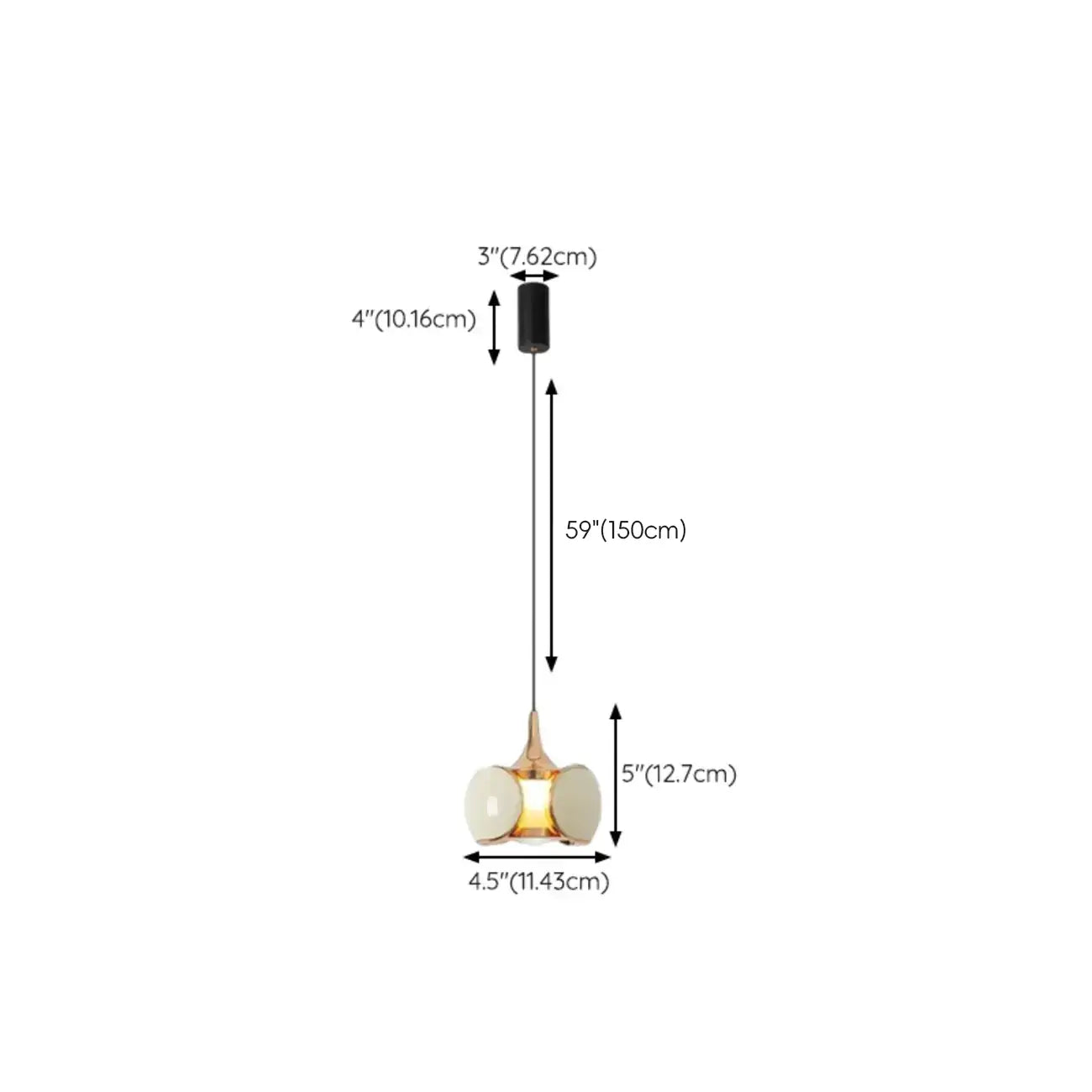 Modern Metal Glass Adjustable Pendant Light for Kitchen