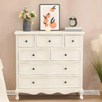Elegant Classic Lacquered White Brown Wooden Storage Chest