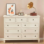 Elegant Classic Lacquered White Brown Wooden Storage Chest