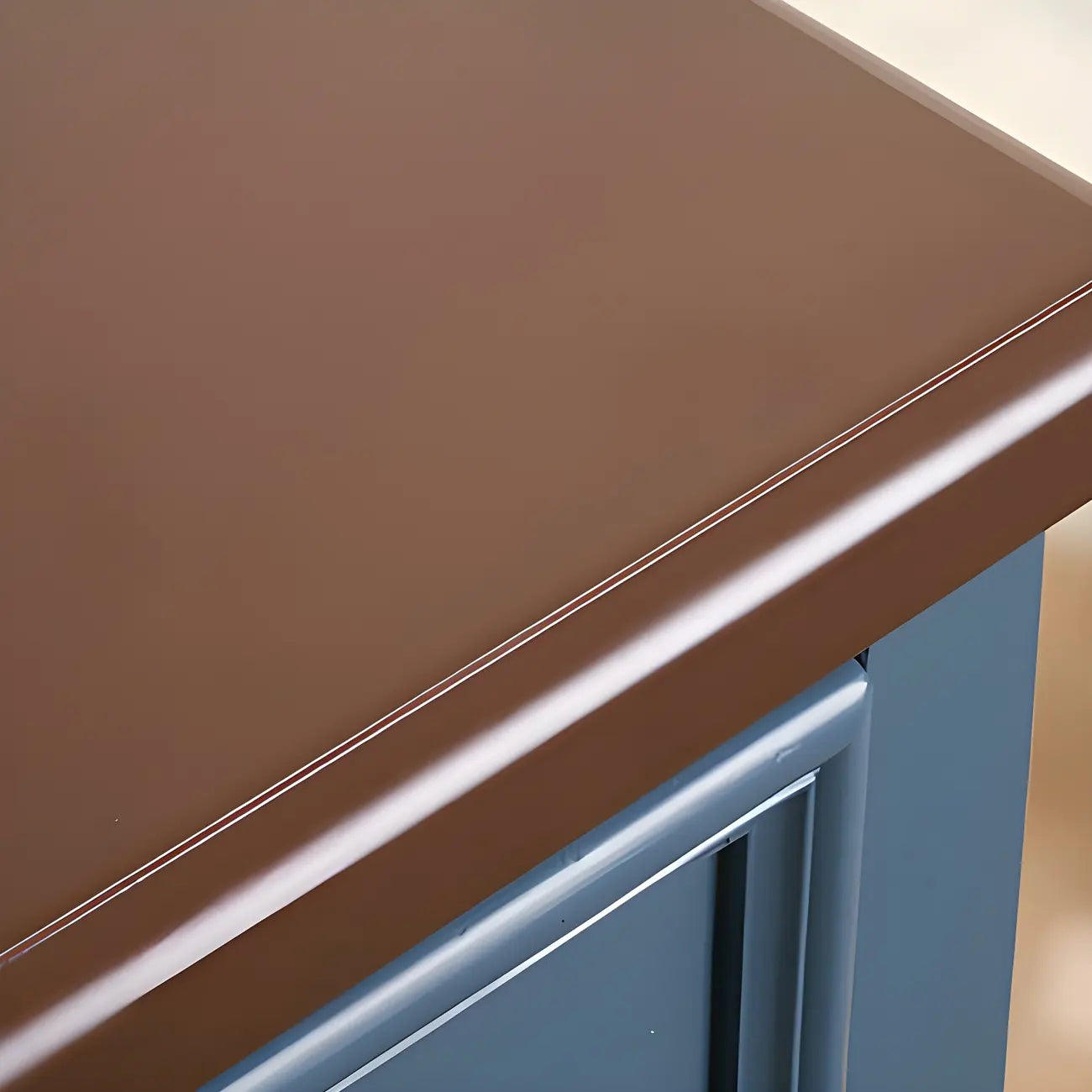 Elegant Classic Lacquered White Brown Wooden Storage Chest
