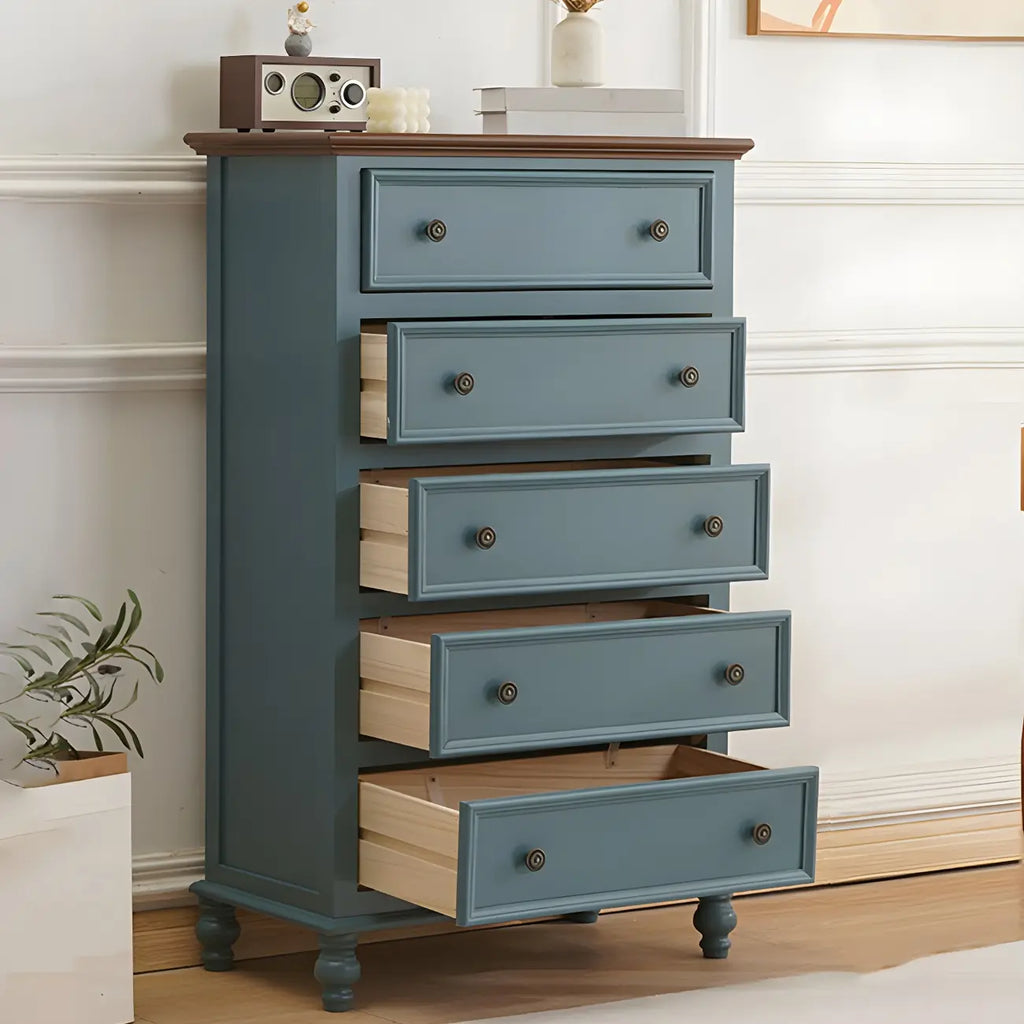 Elegant Classic Lacquered White Brown Wooden Storage Chest