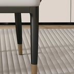 Modern Genuine Leather Sloped Arms Low Back Dining Chair