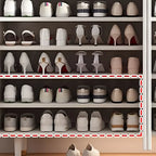 Green Wood Shoe Cabinet with Adjustable Shelves