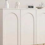 Green Wood Shoe Cabinet with Adjustable Shelves