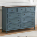 Elegant Classic Lacquered White Brown Wooden Storage Chest