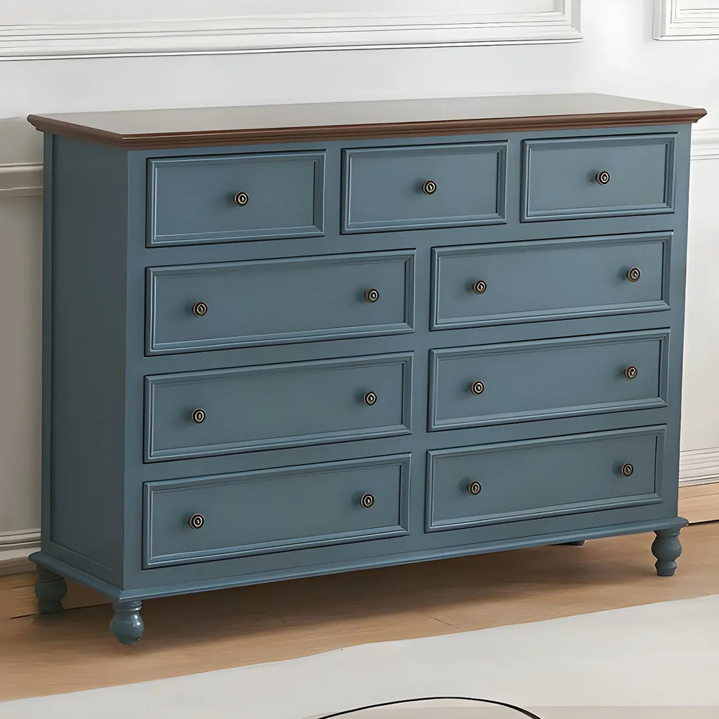 Elegant Classic Lacquered White Brown Wooden Storage Chest