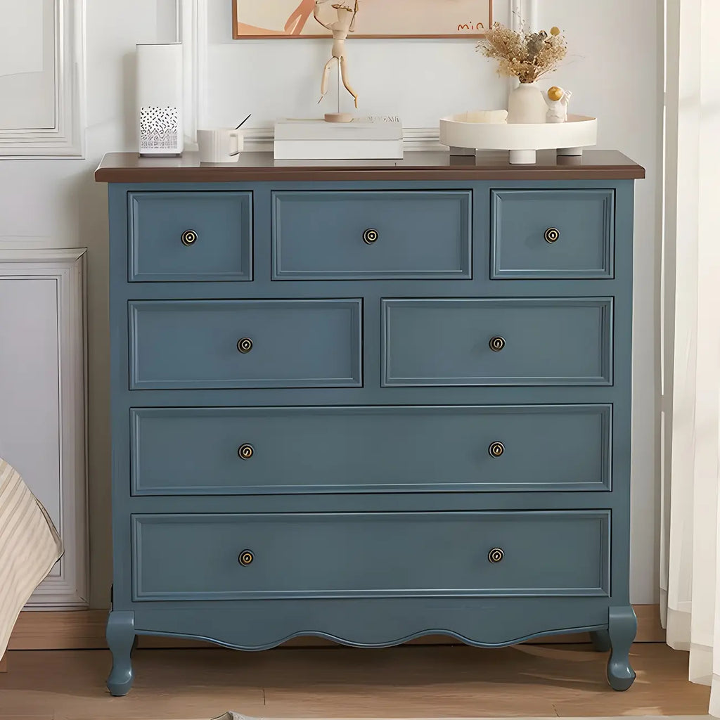 Elegant Classic Lacquered White Brown Wooden Storage Chest