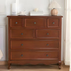 Elegant Classic Lacquered White Brown Wooden Storage Chest