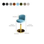 Modern Leather Adjustable Swivel Bar Stools with Back