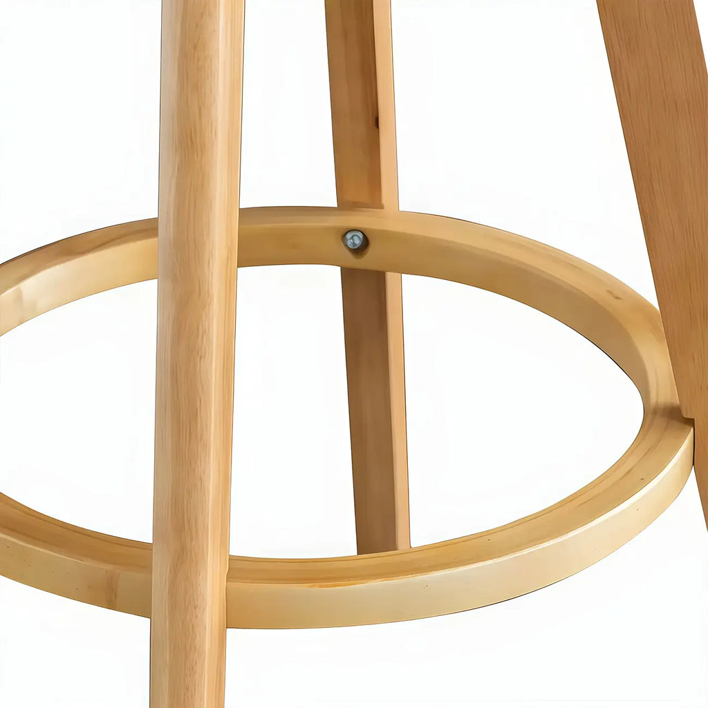Saddle Leather Counter Height Low Back Swivel Bar Stools
