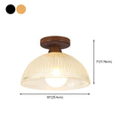Elegant Glass LED Semi-Flush Ceiling Light for Living Room