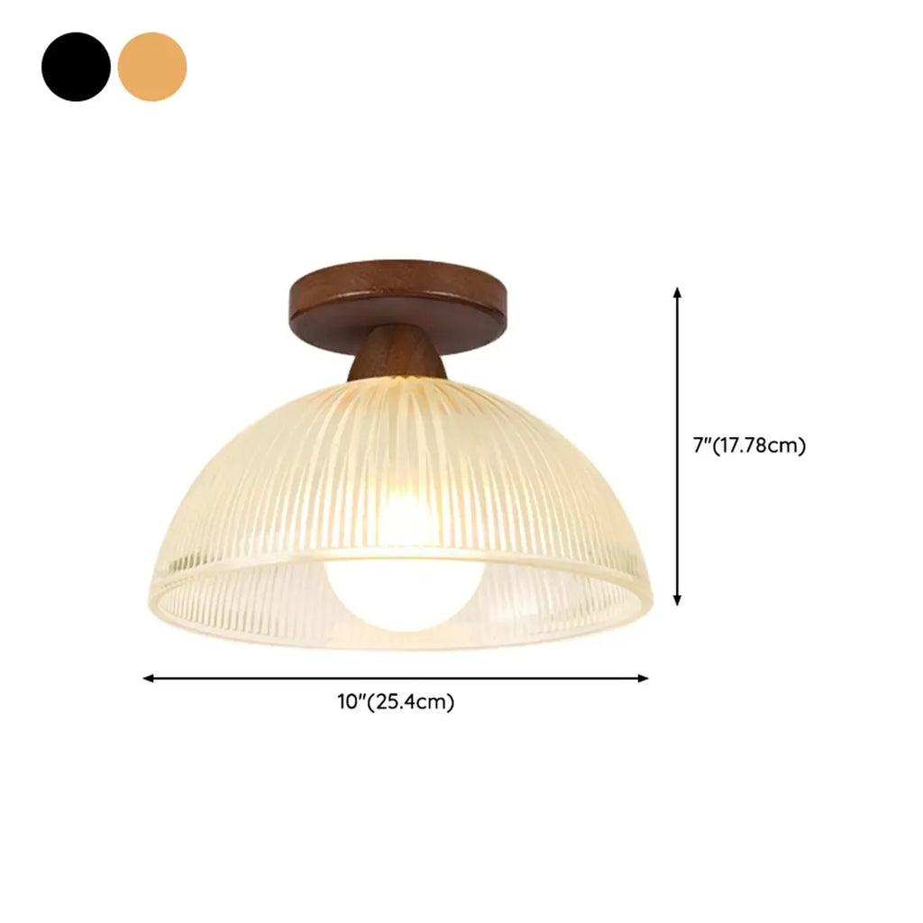 Elegant Glass LED Semi-Flush Ceiling Light for Living Room