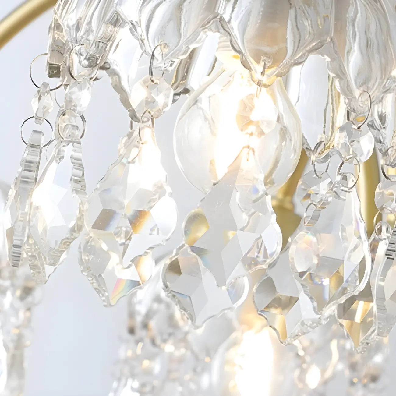 3-Light Small Elegant Gold Crystal Island Pendant Light for Kitchen