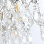3-Light Small Elegant Gold Crystal Island Pendant Light for Kitchen