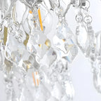 3-Light Small Elegant Gold Crystal Island Pendant Light for Kitchen