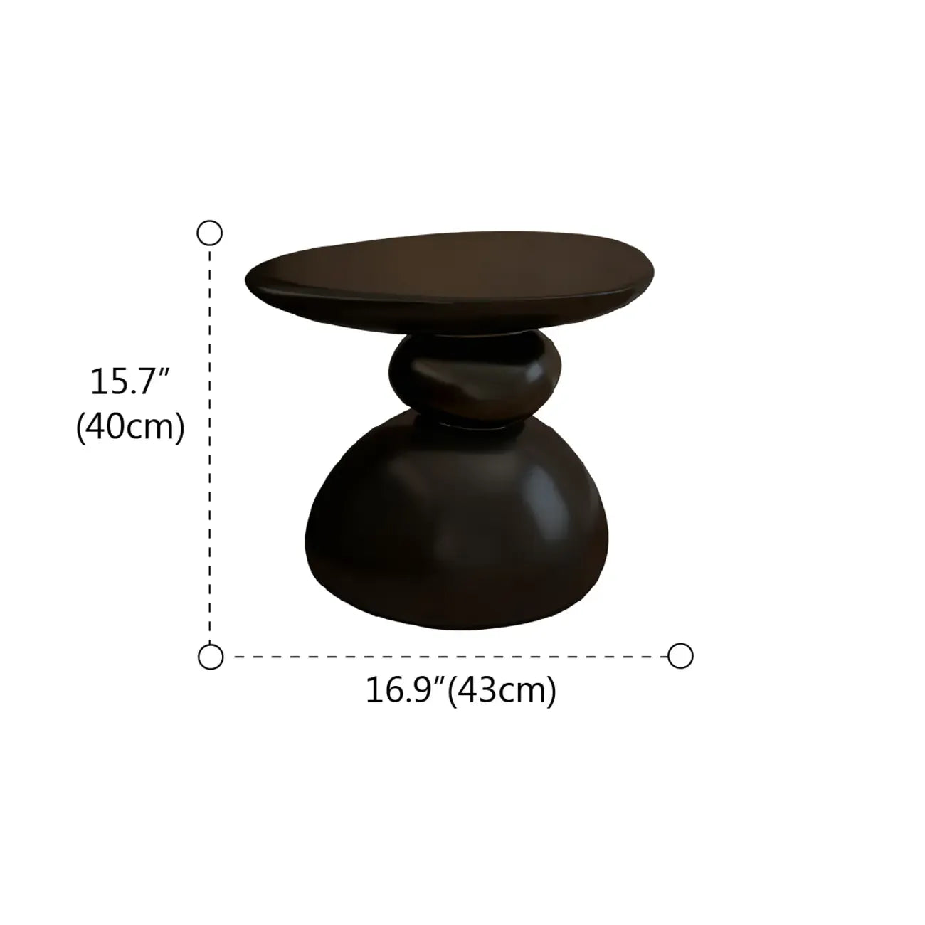 Contemporary Artistic Resin Base Side Table
