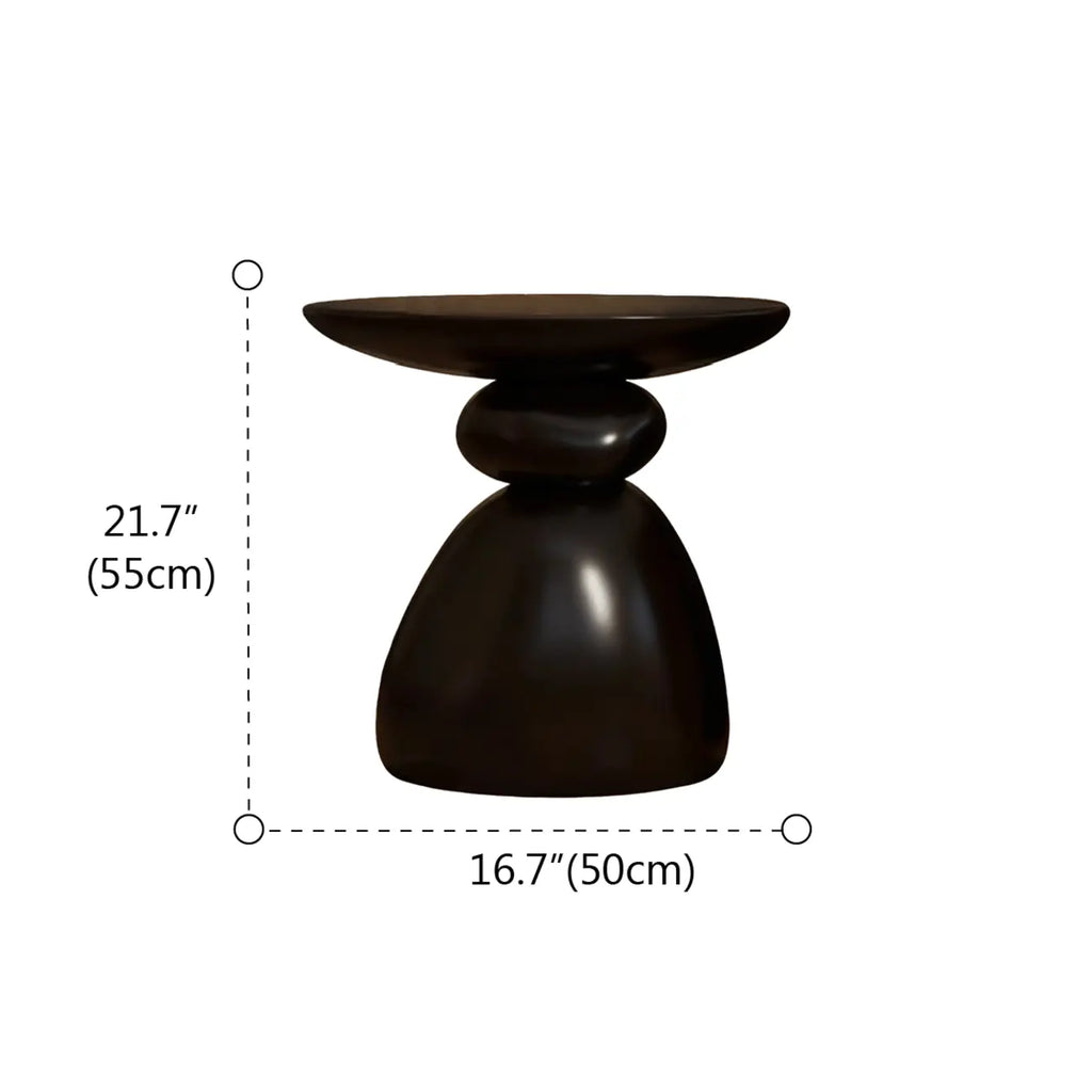 Contemporary Artistic Resin Base Side Table