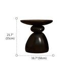 Contemporary Artistic Resin Base Side Table