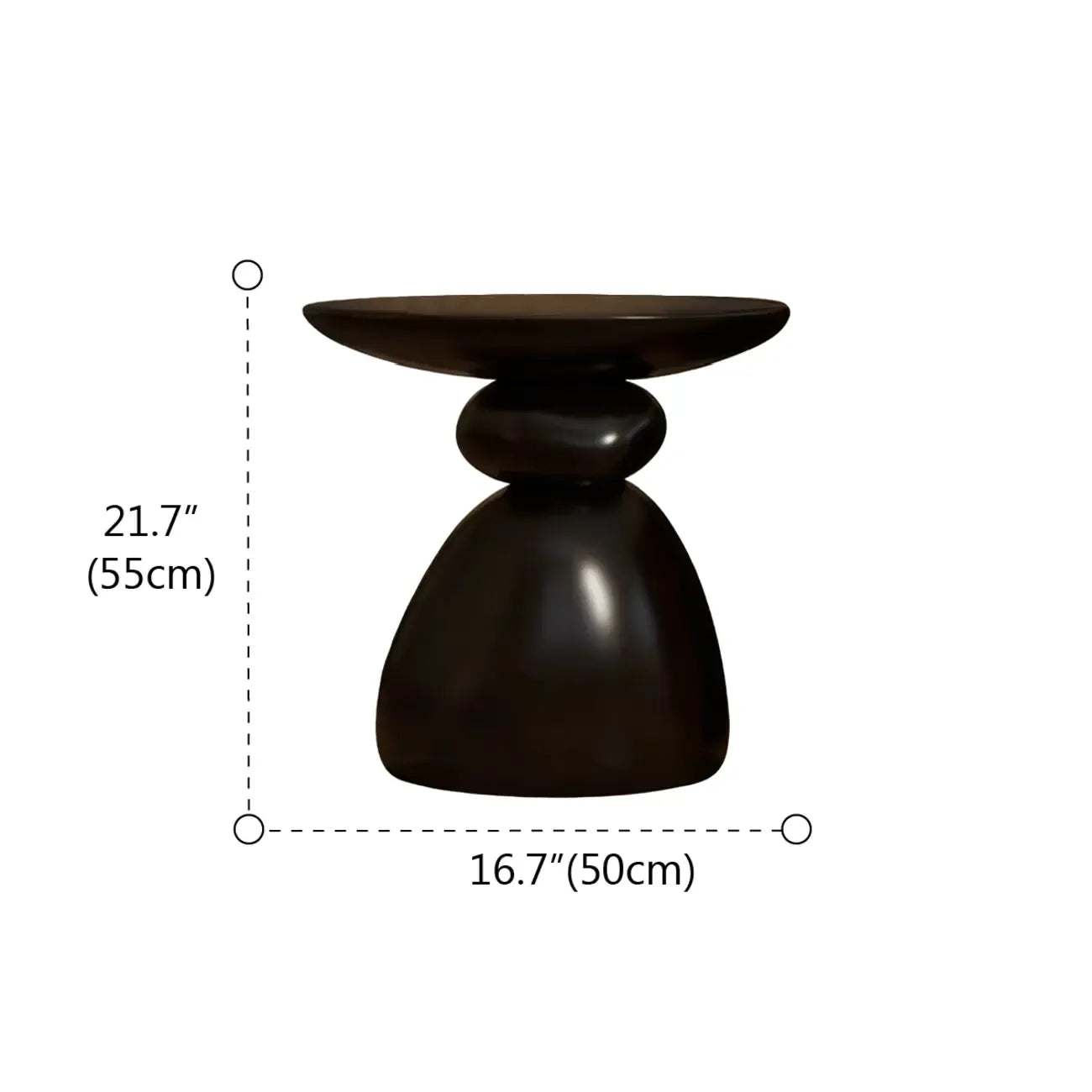 Contemporary Artistic Resin Base Side Table
