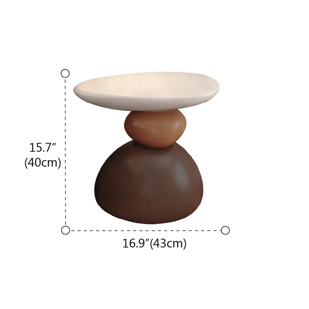 Contemporary Artistic Resin Base Side Table
