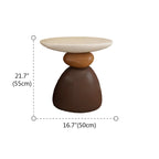Contemporary Artistic Resin Base Side Table