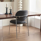 Minimalist Upholstered Armless Fabric Dining Chairs