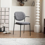 Minimalist Upholstered Armless Fabric Dining Chairs