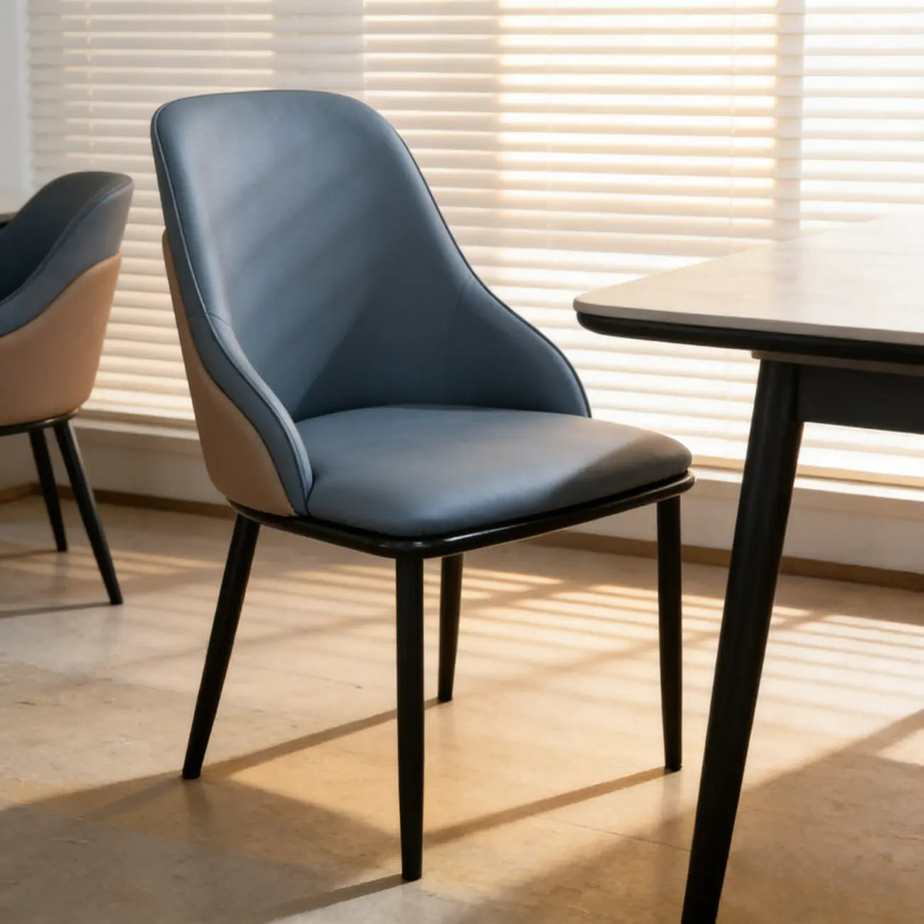 Modern Faux Leather Upholstered Dining Chair for Restaurants