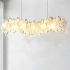 Modern Gold Glass Adjustable Kitchen Island Pendant Light